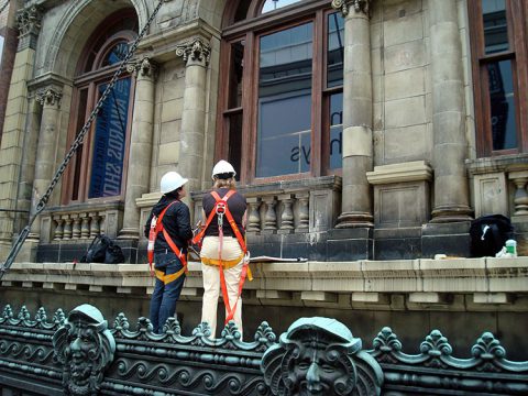 Restoring the Yonge Street façade and arched windows