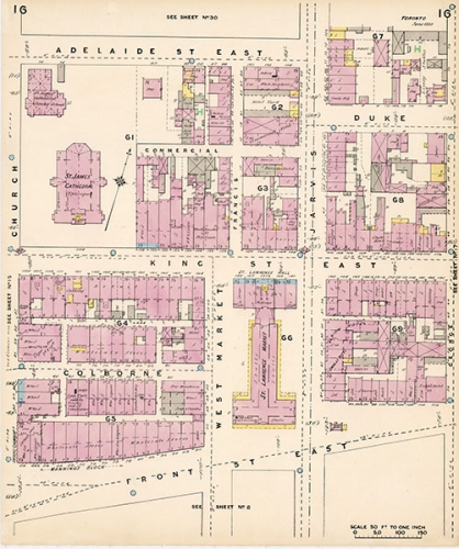1880 Goad Plan (Archives de la Ville de Toronto)