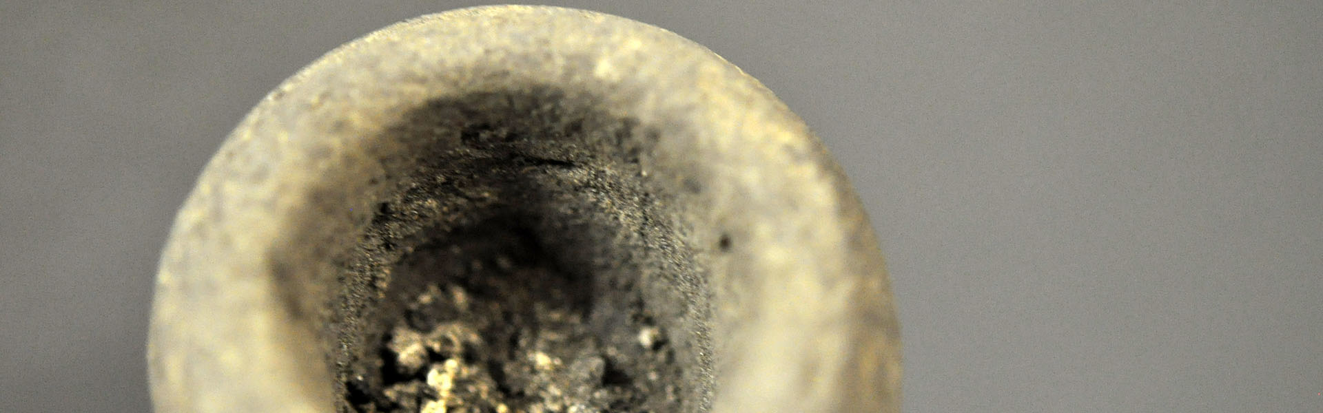Pipe en argile provient du site archéologique Thomson-Walker, près de Moonstone (2015)