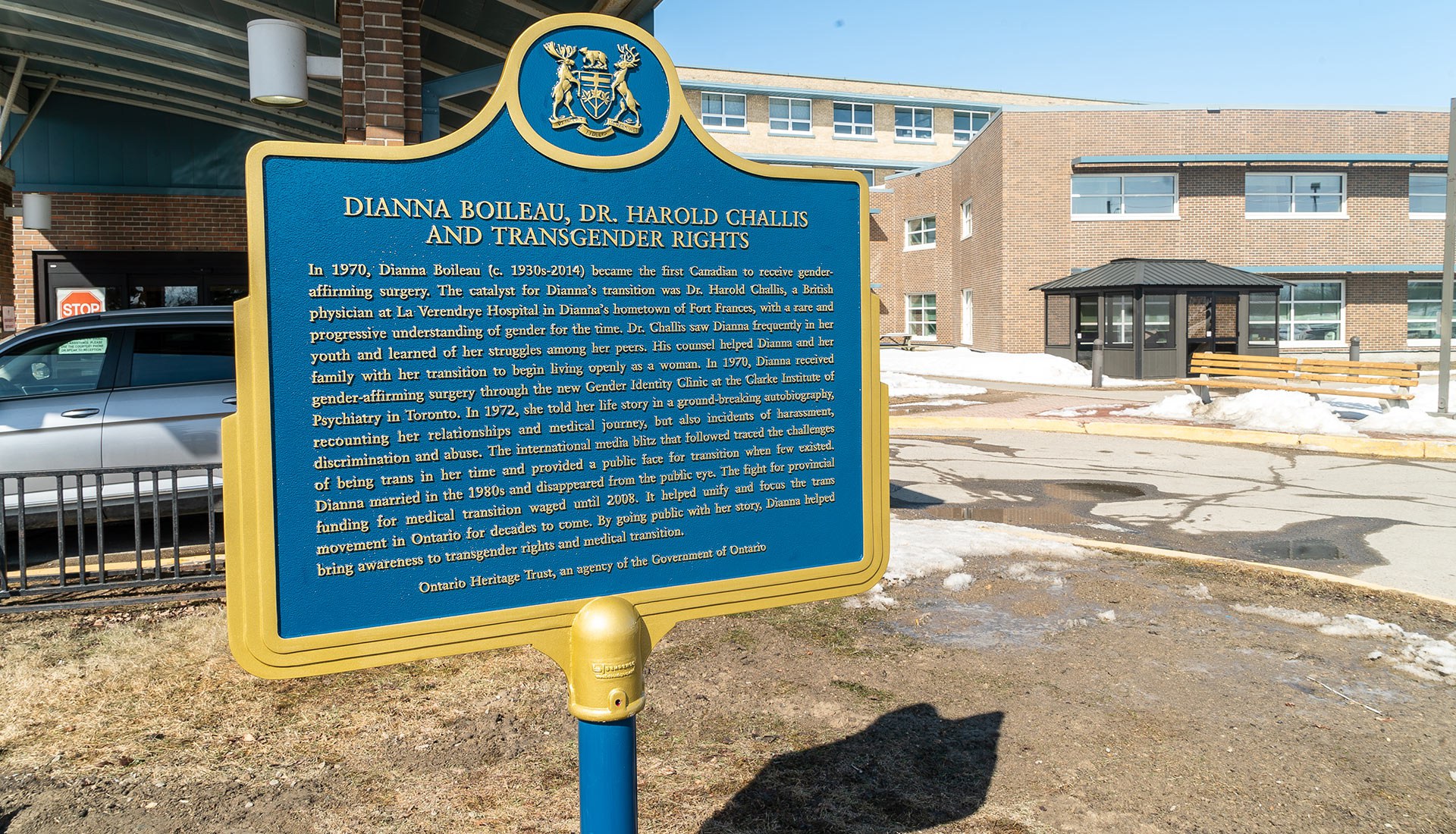 Dianna Boileau, Dr. Harold Challis and Transgender Rights (plaque unveiling in March 2023)