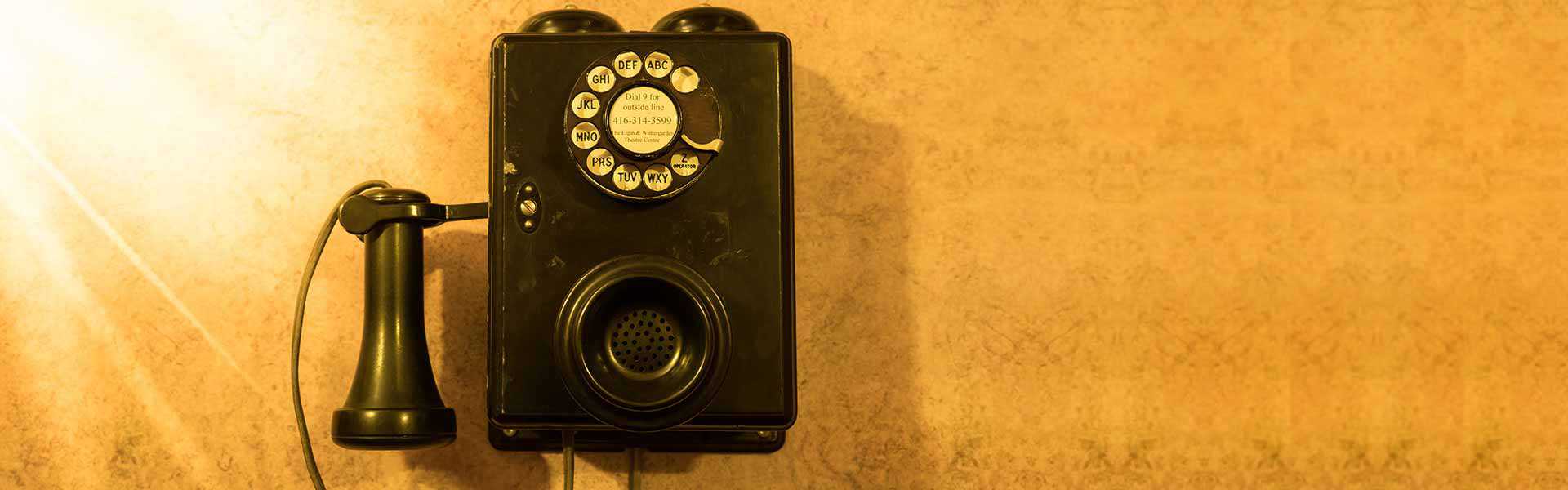 Old telephone at the Elgin and Winter Garden Theatre Centre