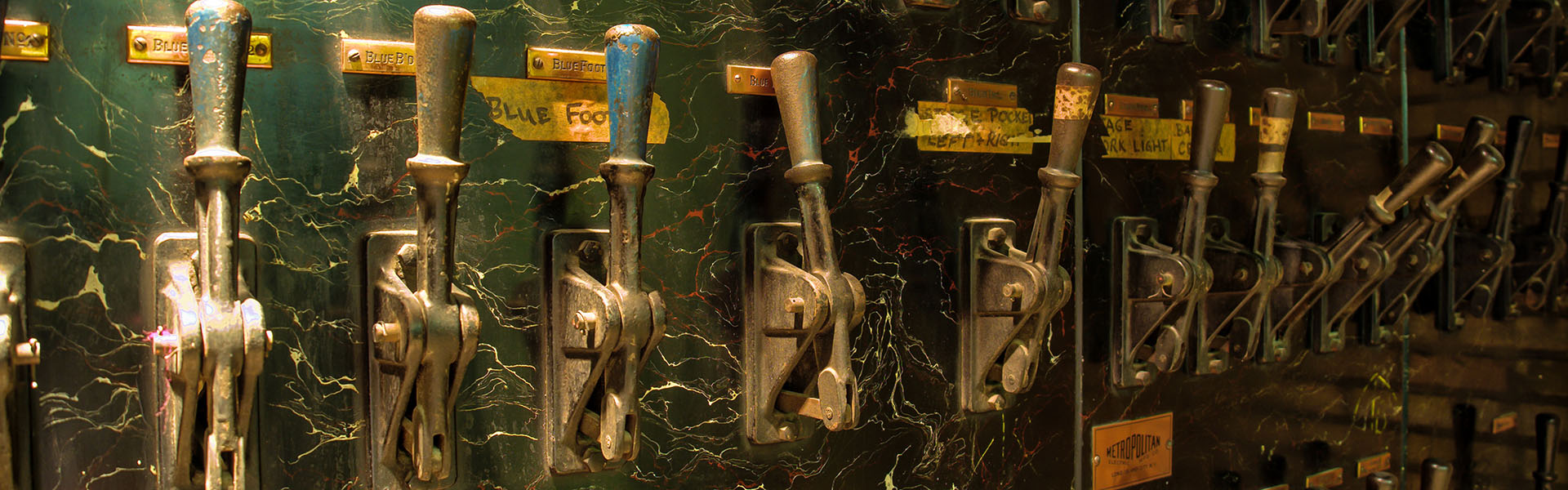 Old lighting board at Toronto's Elgin Theatre