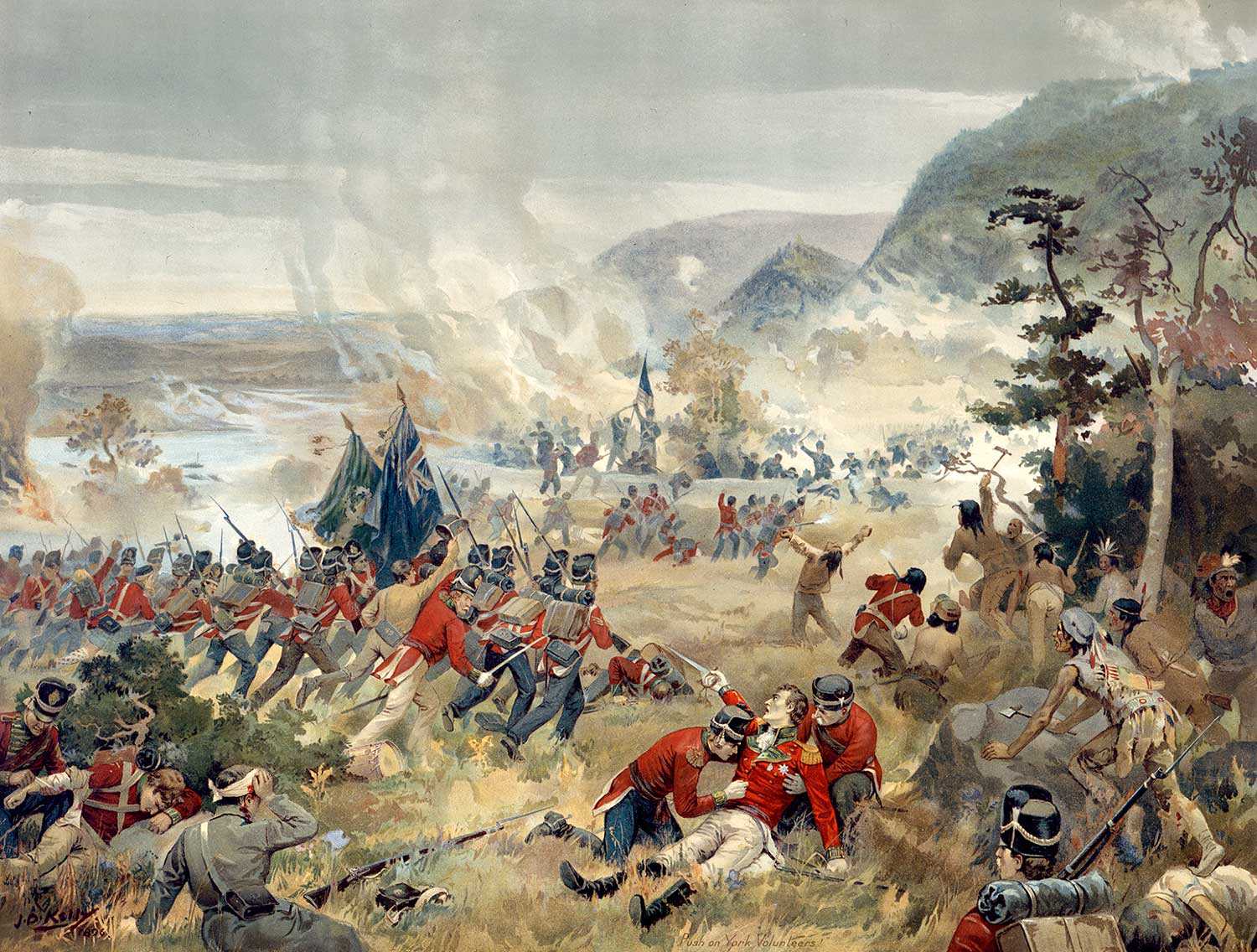 1812 Brocks death Battle of Queenston Heights 1500px