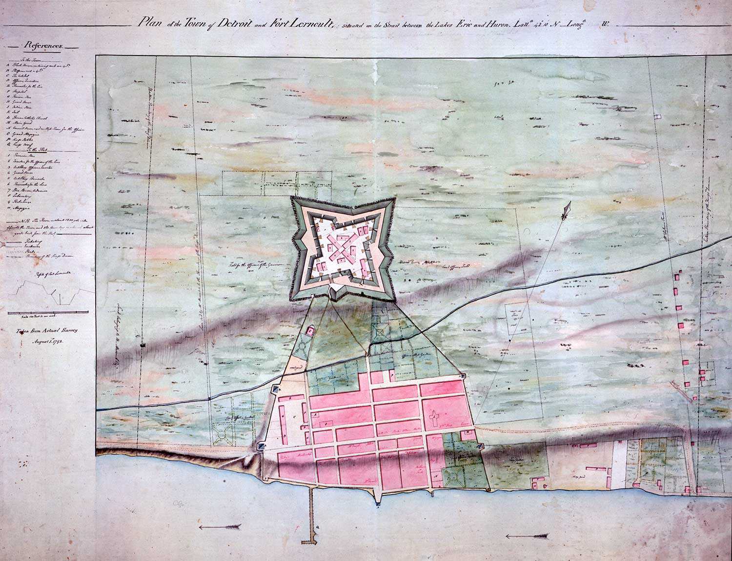 1812 plan of Detroit and Fort Lenaurlt 1500px