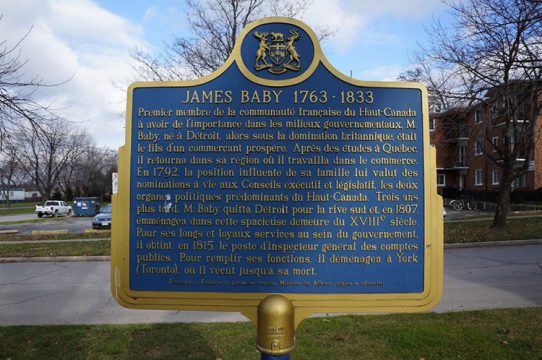 Provincial plaque at Duff-Baby House