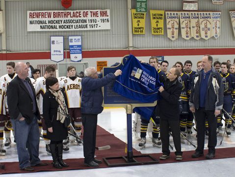 Flying Frenchmen Didier Pitre Plaque Unveiling 2017