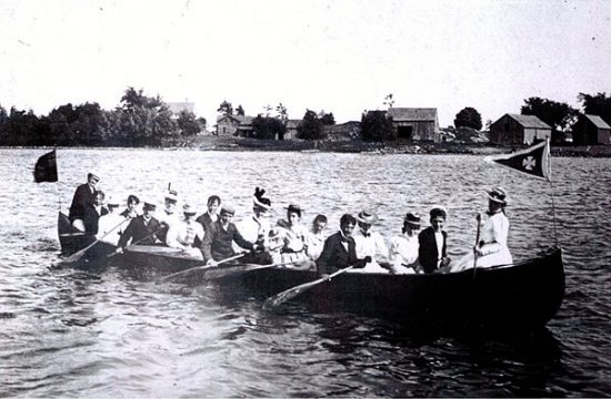 Fulford Place, Brockville (friends canoeing on the St. Lawrence)
