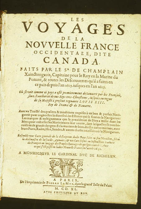 Exh Champlain Voyages De Nouvelle France