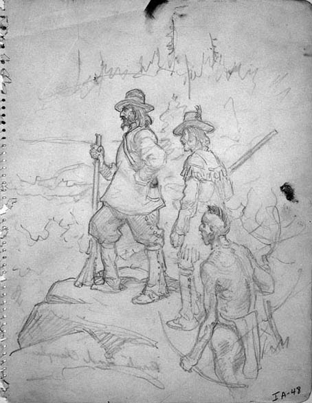 Exh Champlain Hist Champlain Brule Recollet Falls Lac