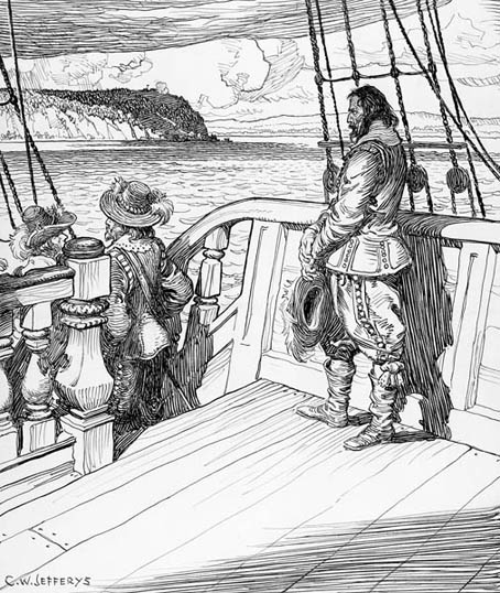 Exh Champlain Hist Champlain Leaving Quebec