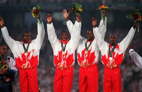 Exh Sport 4 By 100M Olympic Team Coc