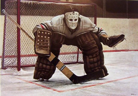 At the Crease, par Ken Danby (1972) (Avec l’aimable autorisation de la succession de Ken Danby)