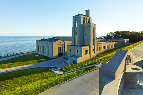 R.C. Harris Water Filtration Plant overlooking Lake Ontario