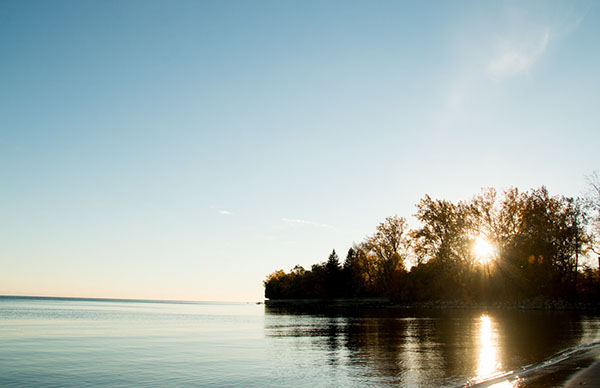 Island in a lake