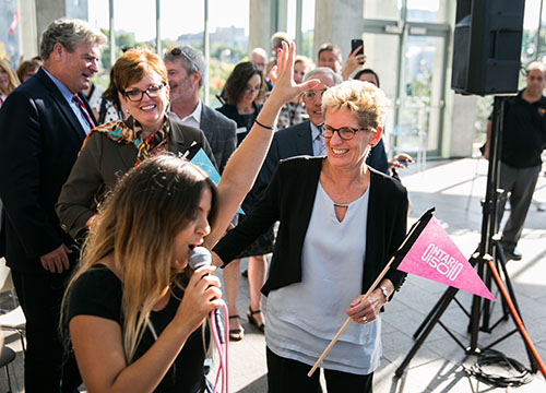 Minister McMahon and Premier Wynne at Ontario 150 launch party