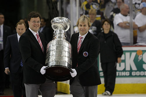 Philip Pritchard holding the Stanley Cup