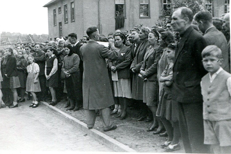 Scene from a displaced persons camp