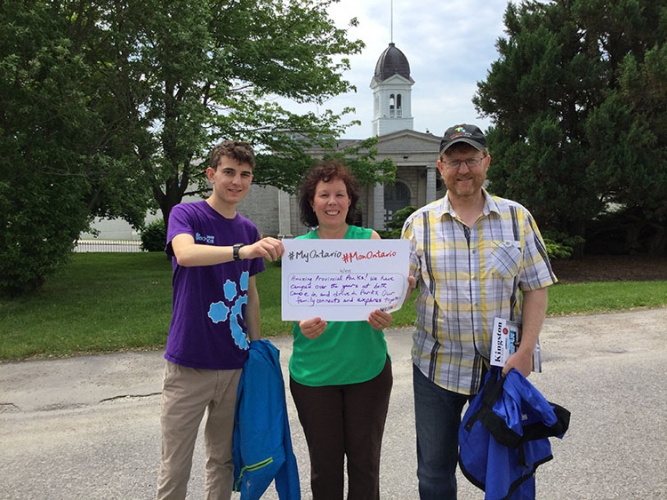 Janice Finkle, Adam Leslie and Ian Leslie at the Kingston Penitentiary Museum, Doors Open Kingston (June 17, 2017)