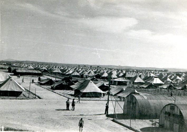 Scene from a displaced persons camp