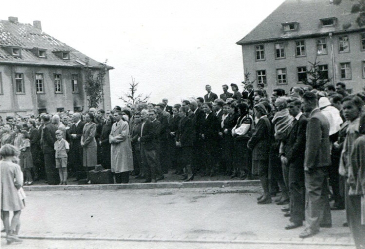 Scene from a displaced persons camp