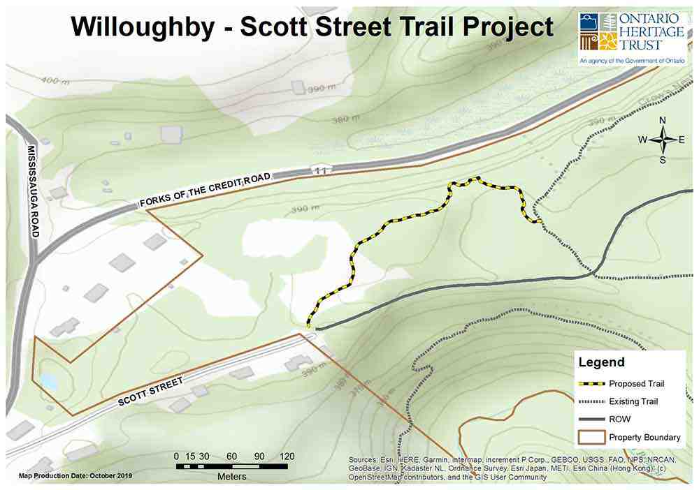Willoughby Scott Street Trail map