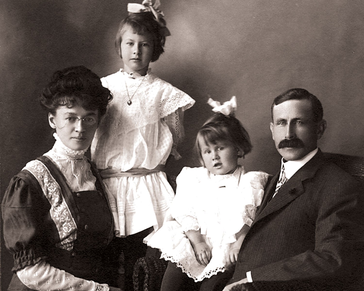 Wellington Ashbridge and his family