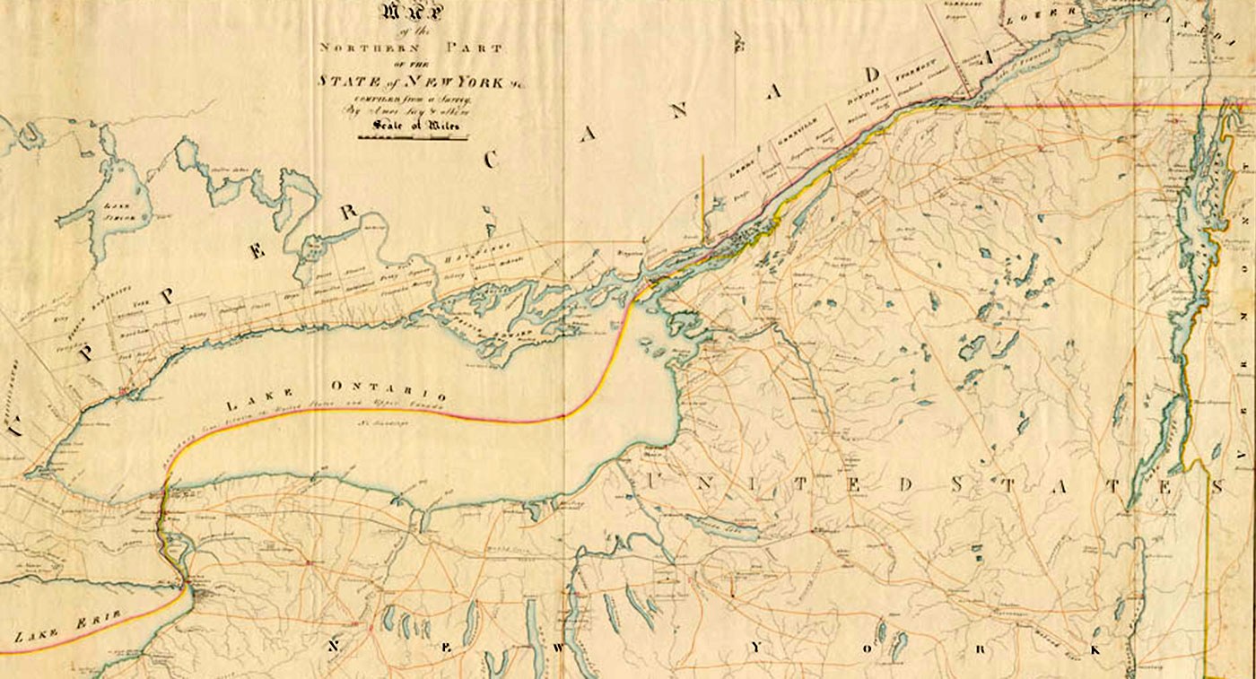 Map of the northern part of New York State and parts of Upper Canada, 1814 (Photo: Library and Archives Canada)