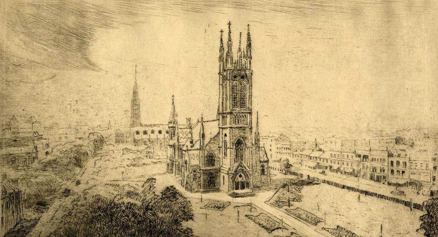 Illustration de l'église unie Metropolitan, Toronto, v. 1910 (Illustration : Église unie Metropolitan)