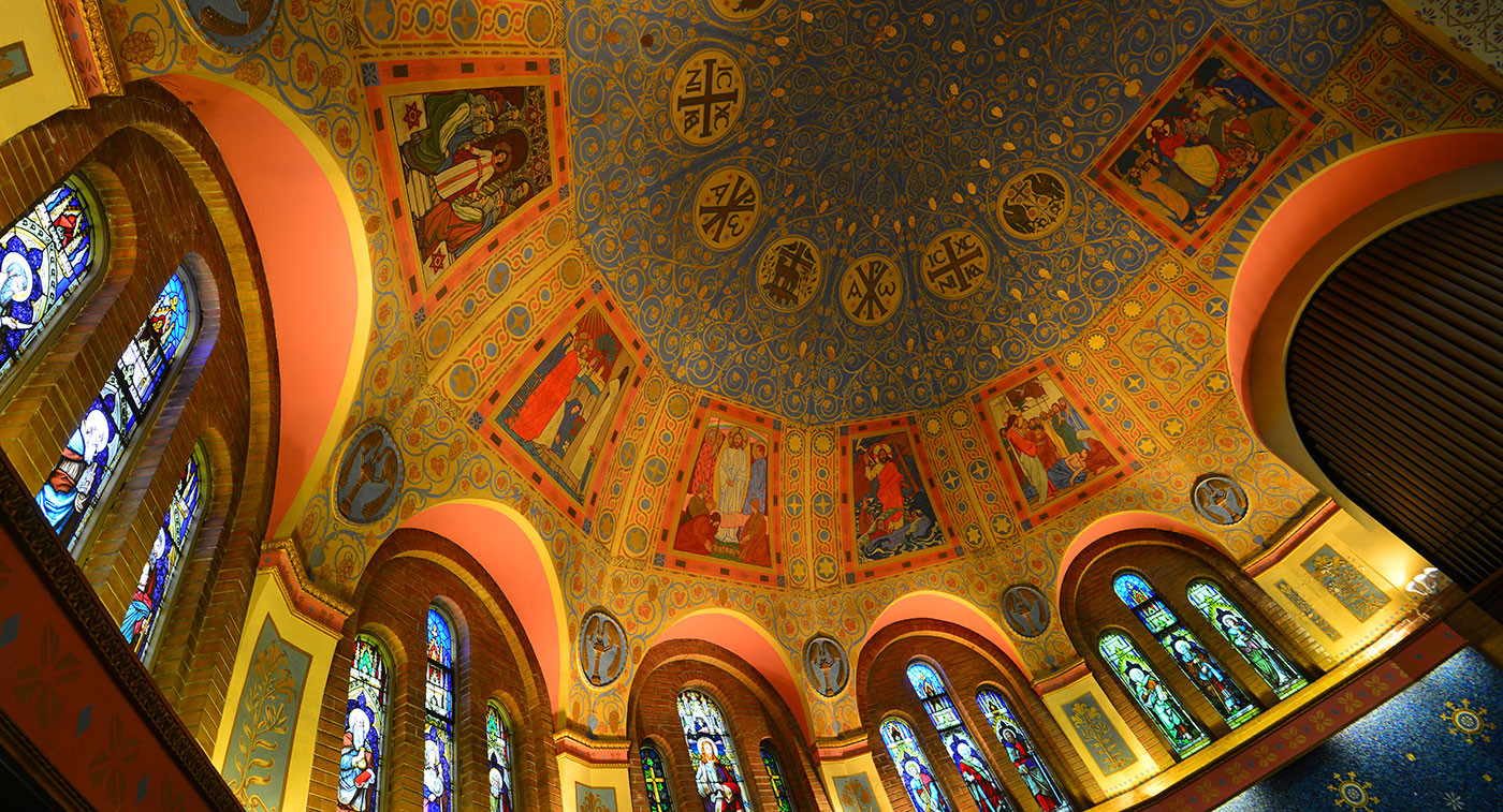 Le plafond de l'église anglicane St. Anne, Toronto (Photo : Alex Meoko)