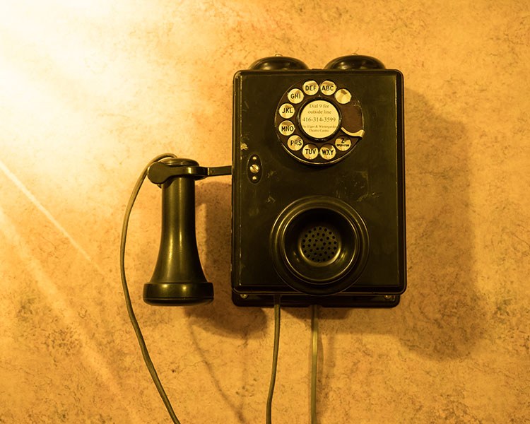 Old telephone at the Elgin & Winter Garden Theatres (Photo: Mark Wolfson)