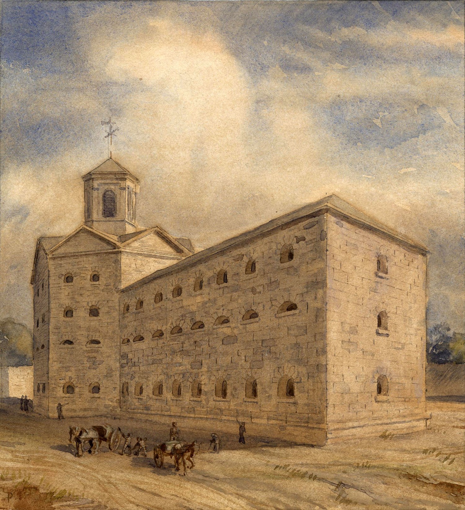 A painting of the 1850s Third District Gaol. (Photo: Toronto Public Library)