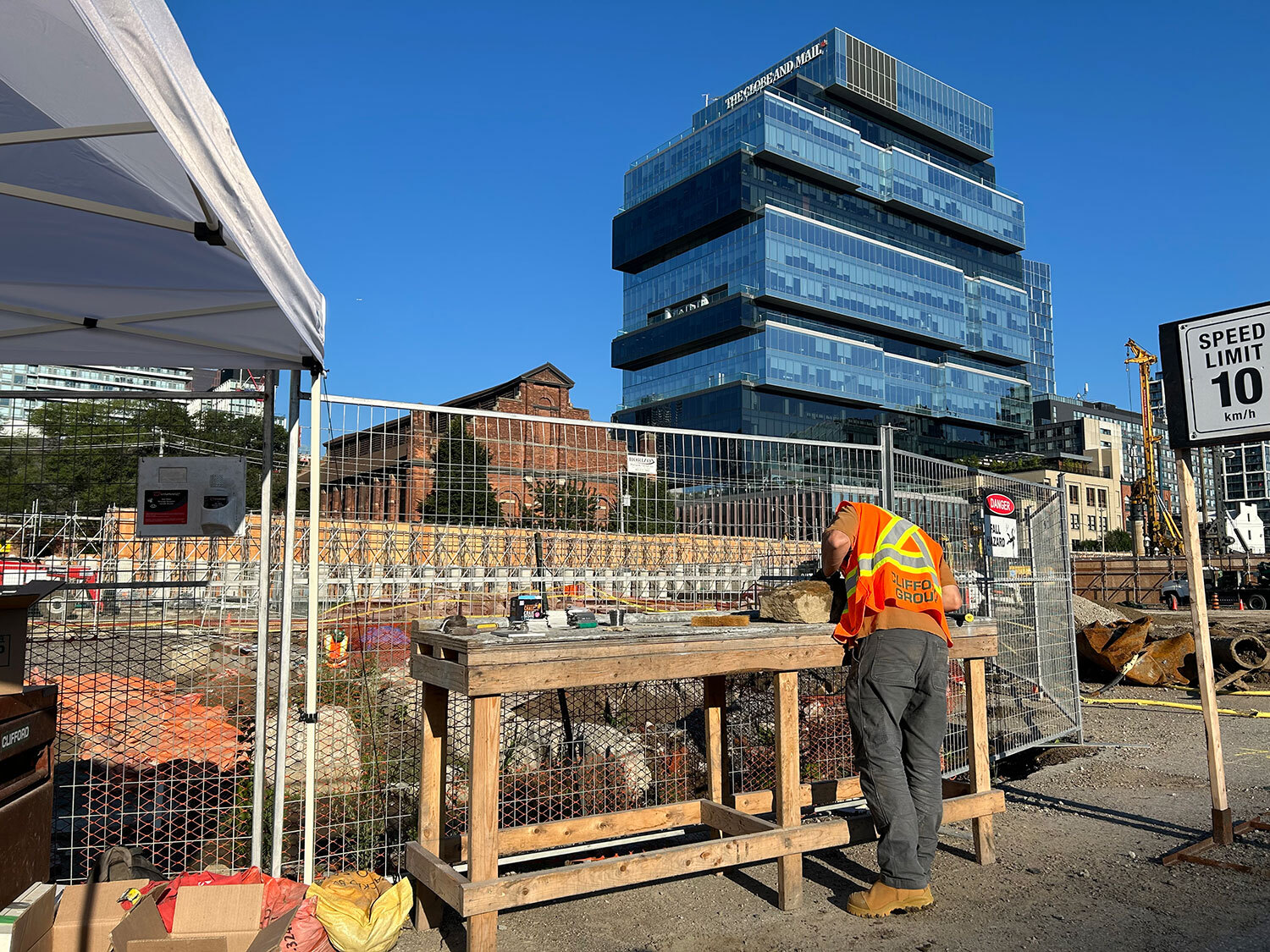 Careful removal of the foundation stones occurred for future interpretive use
