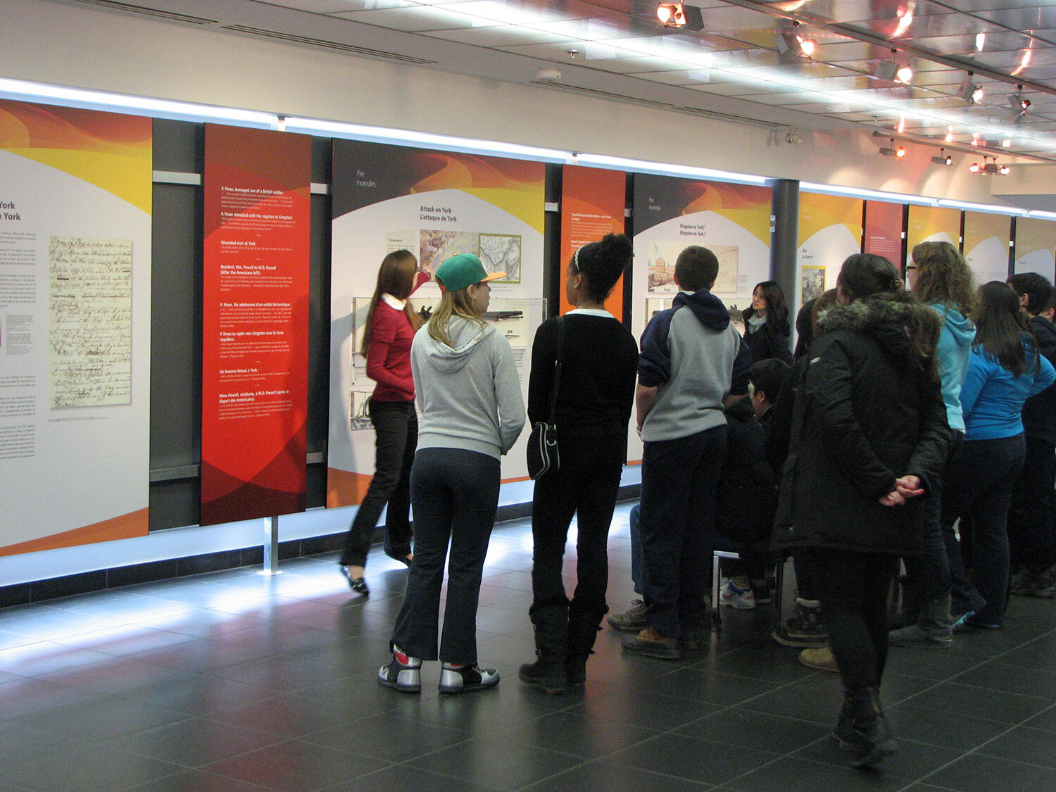 A school group visiting the First Parliament interpretive centre in 2013.