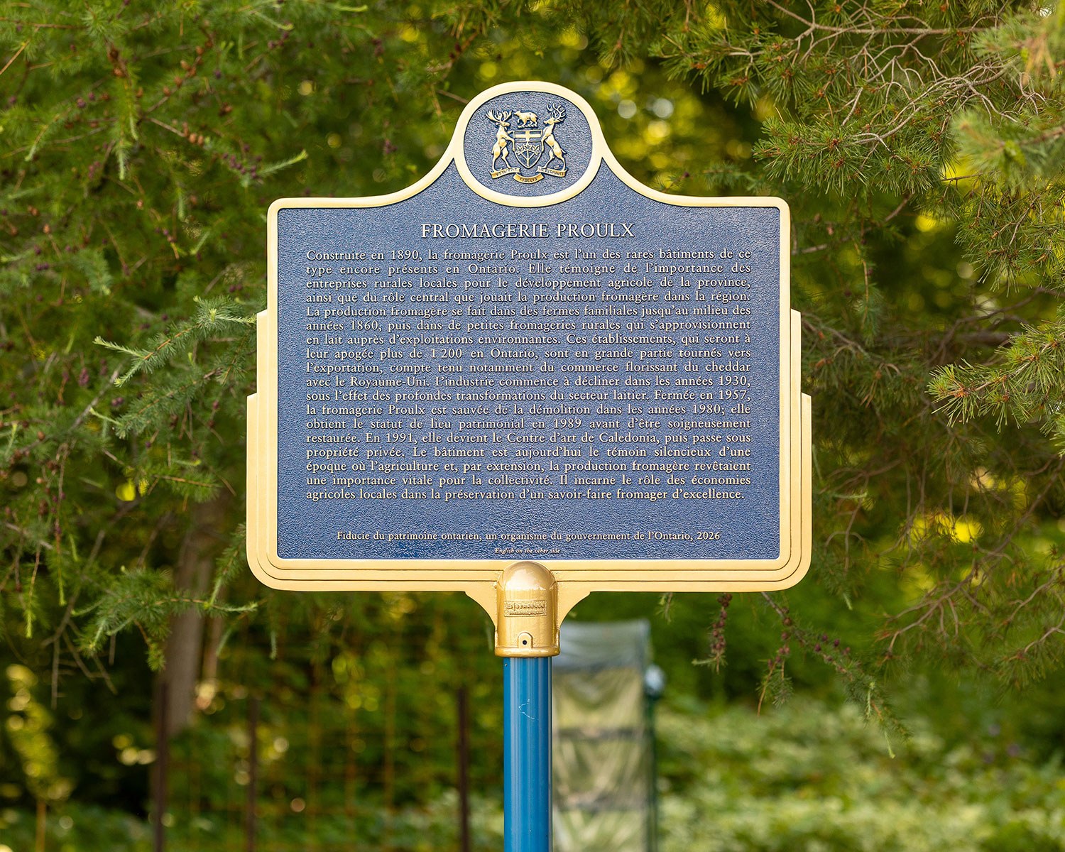 Proulx Cheese Factory plaque