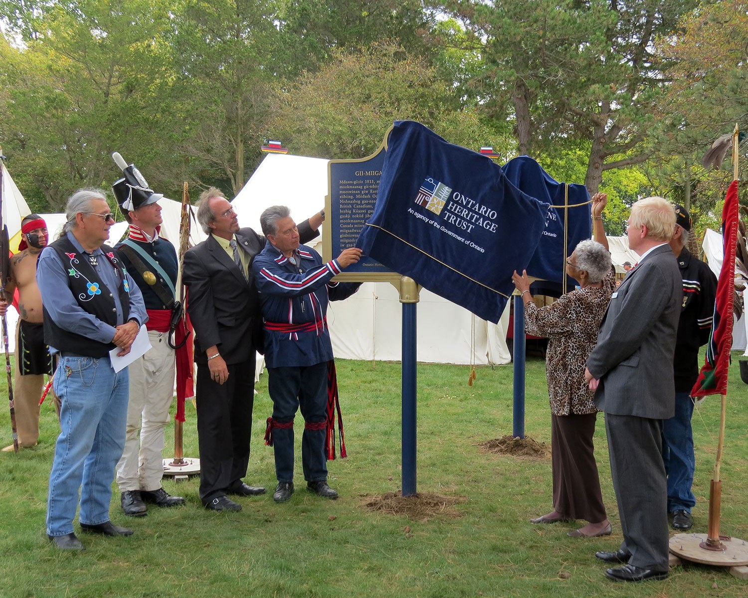 Provincial plaque commemorating the Battle of Moraviantown, 2013