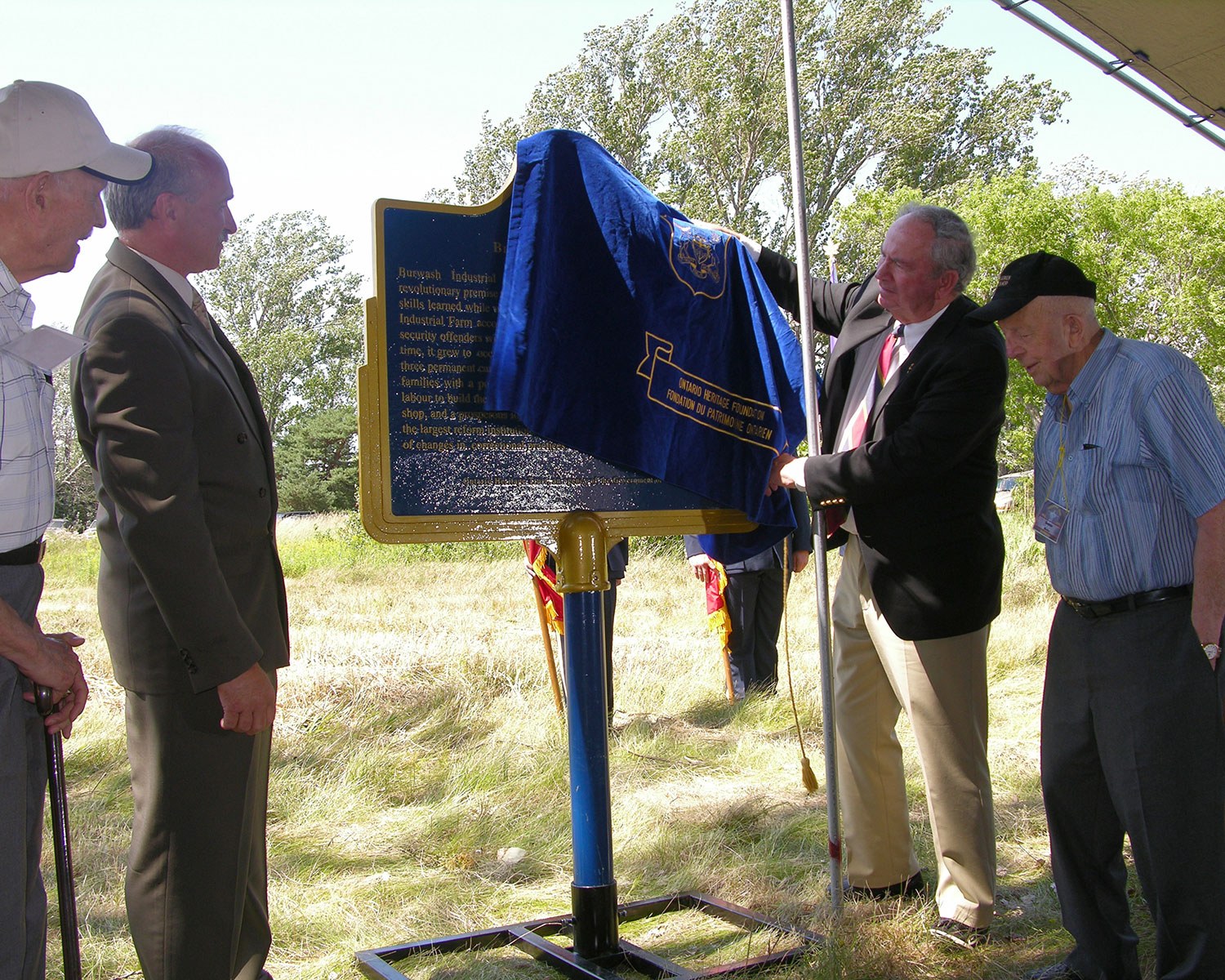 Provincial plaque unveiling to commemorate the Burwash Industrial Farm, 2006