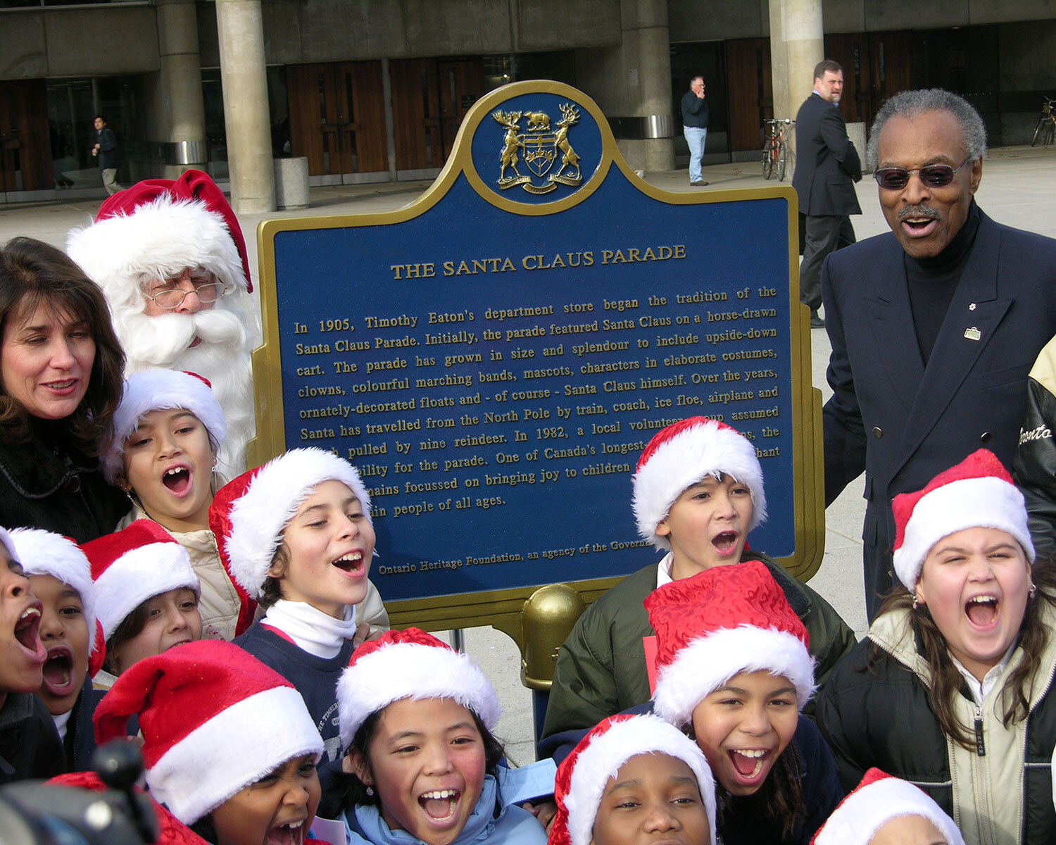 Provincial plaque commemorating The Santa Claus Parade, Toronto