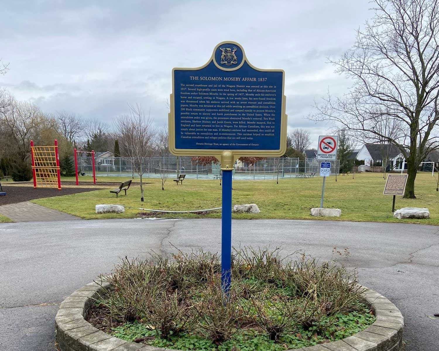 Provincial plaque commemorating the Solomon Moseby Affair 1837