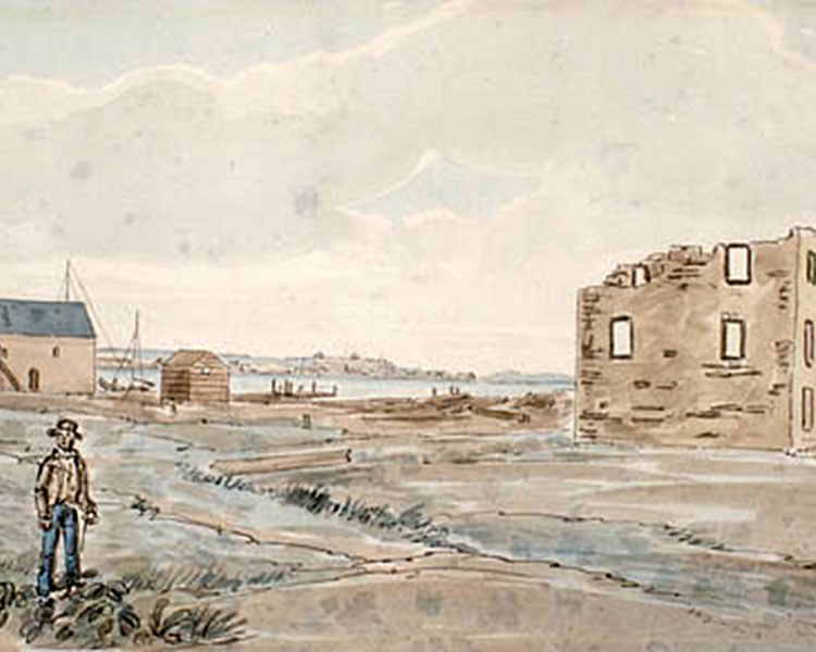 The Naval Yard at Point Frederick, Kingston, 1839 (Photo: Library and Archives Canada, Acc. No. 1970-188-337 W.H. Coverdale Collection of Canadiana)