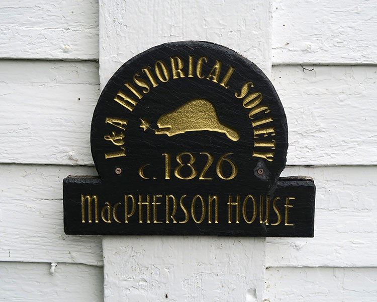 Sign at Macpherson House, Greater Napanee