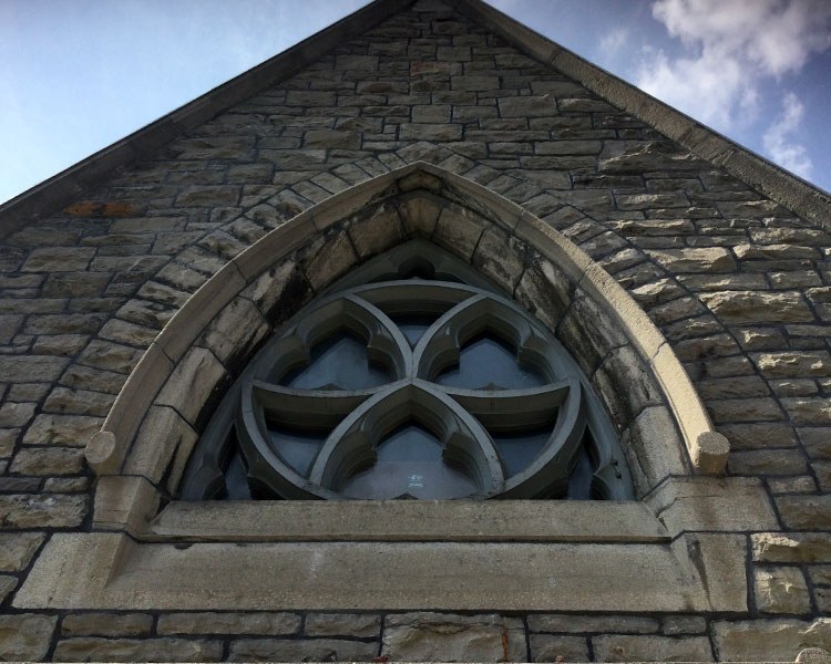 Ornate window at the Church of St. Alban the Martyr, Ottawa