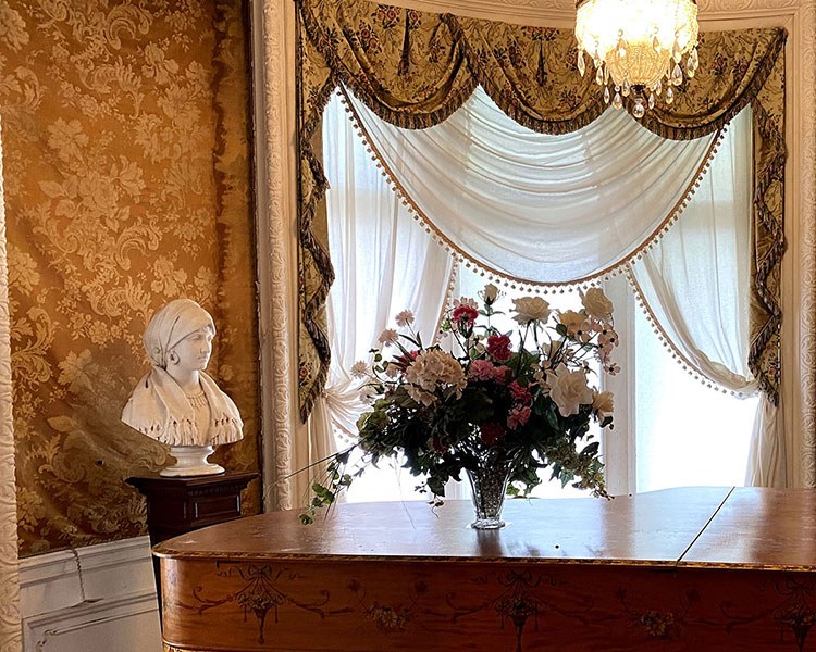 Inside the drawing room at Fulford Place, Brockville