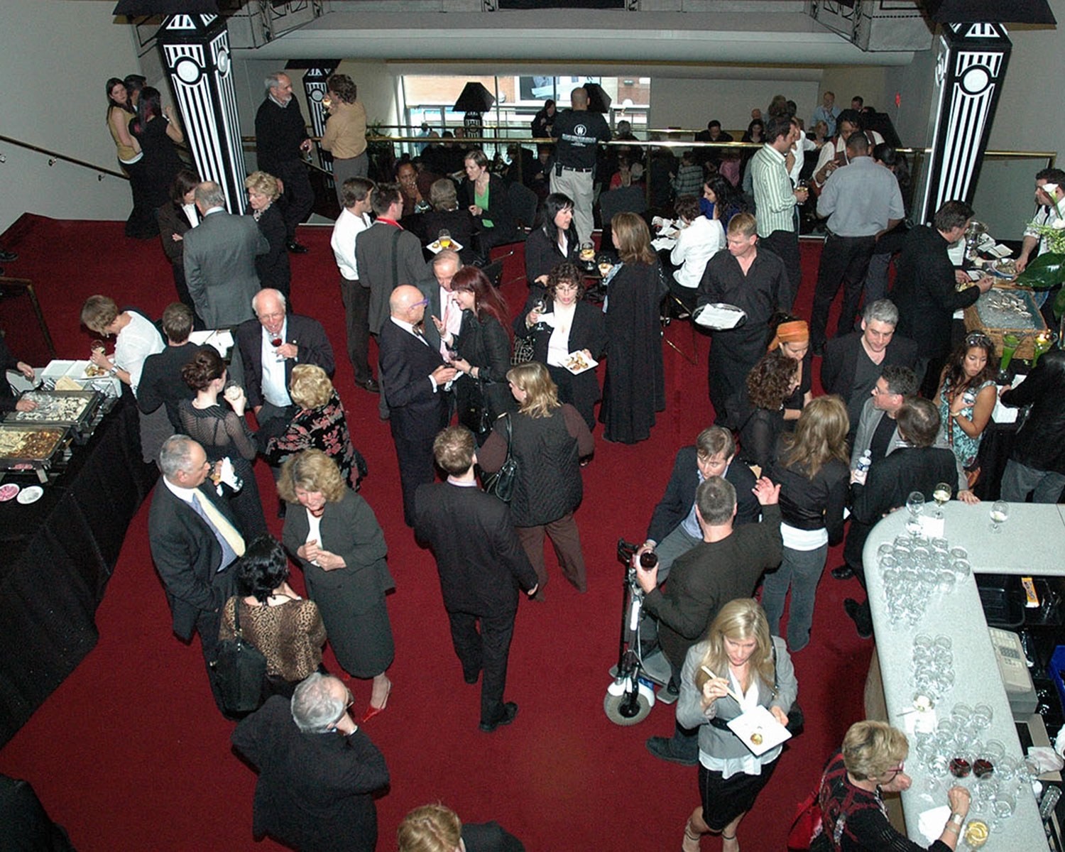 An event in the cascading lobbies at the Elgin & Winter Garden Theatres (Photo: C. Aguilera)