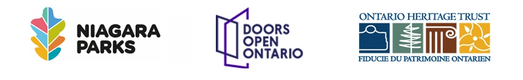 Niagara Parks, Doors Open Ontario and Ontario Heritage Trust logos