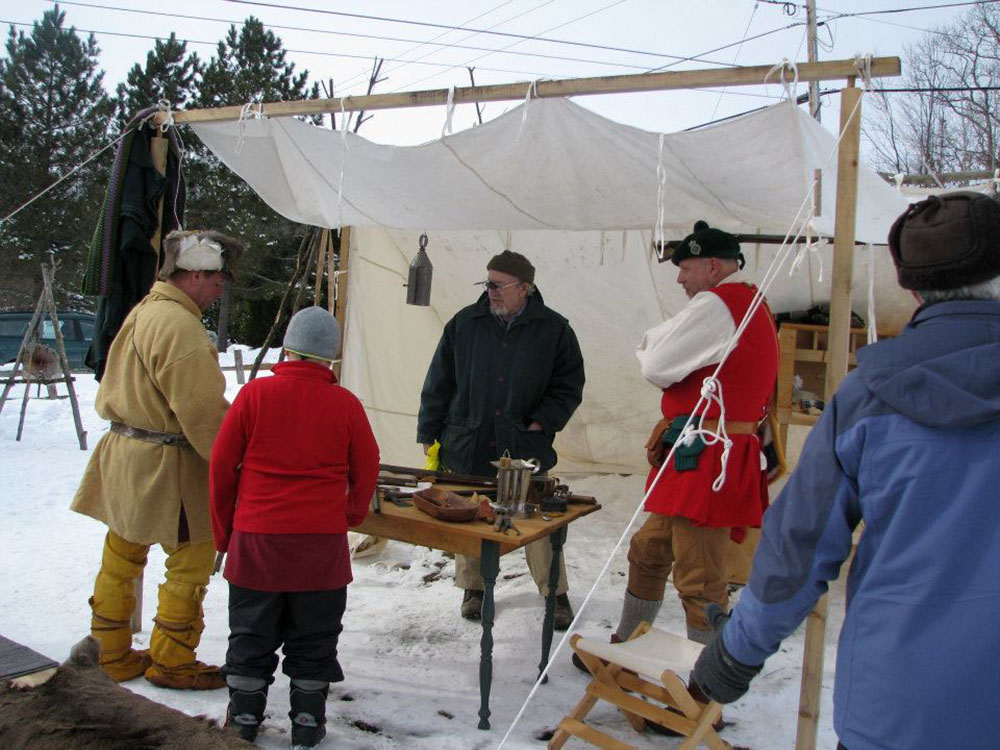 Reconstitution d’un campement de commerçants de fourrures