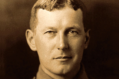 John McCrae in uniform circa 1914 (Photo: William Notman and Son, Guelph Museums, Reference No. M968.354.1.2x)