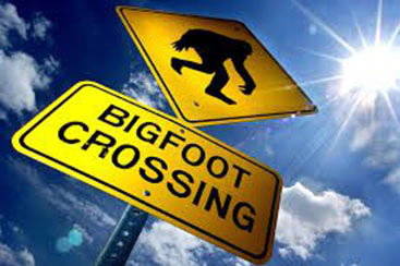 Bigfoot crossing sign