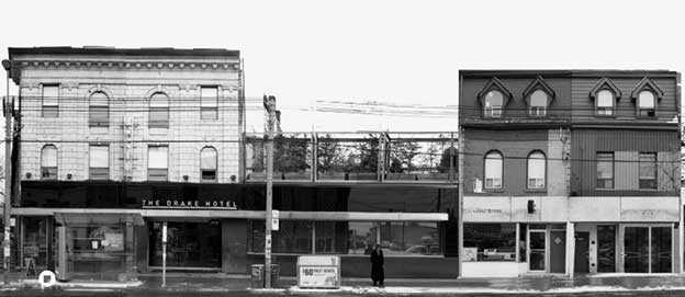 Toronto streetscape, featuring The Drake Hotel